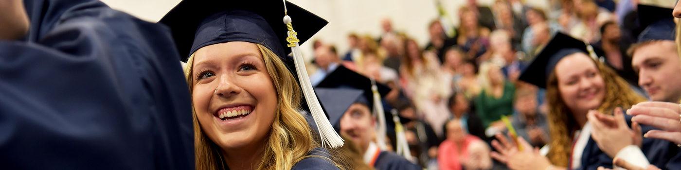 Graduates at the spring 2022 commencement ceremony